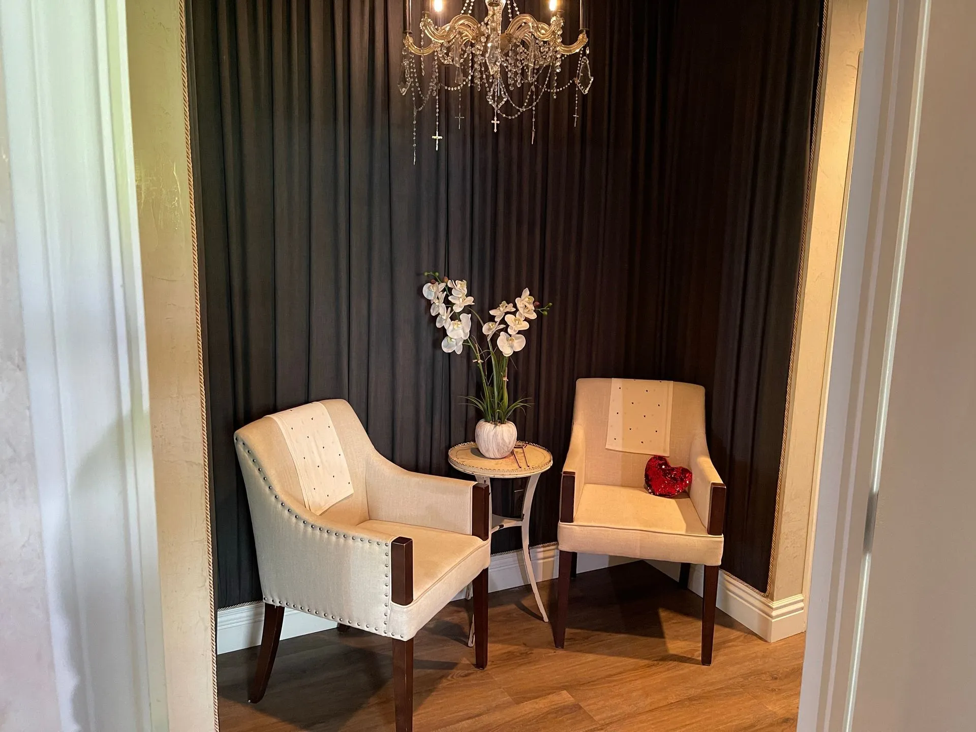 Private consultation seating area